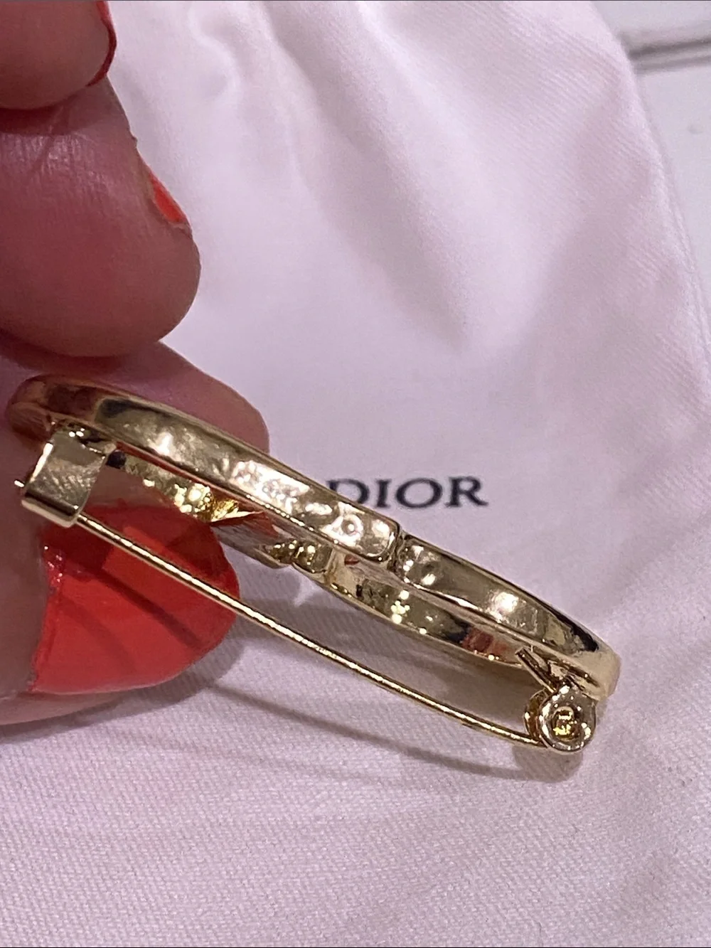 Dior Gold CD Brooch - Picture 4 of 4